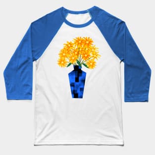 Yellow Flowers Baseball T-Shirt